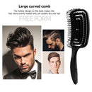 Massager Comb Wide Teeth Anti-static Salon Styling Smooth Hair Combs(Black)
