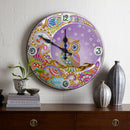30 x 30cm Metal Tin Diamond Painting Clock DIY Owl Rhinestone Picture Wall Decor