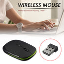2.4GHz Wireless 1600 DPI Adjustable Optical Laptop PC Mouse (Black)