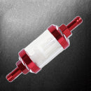 8mm CNC Aluminum Gas Fuel Oil Filter for ATV Dirt Pit Bike Motocross(Red) Newly
