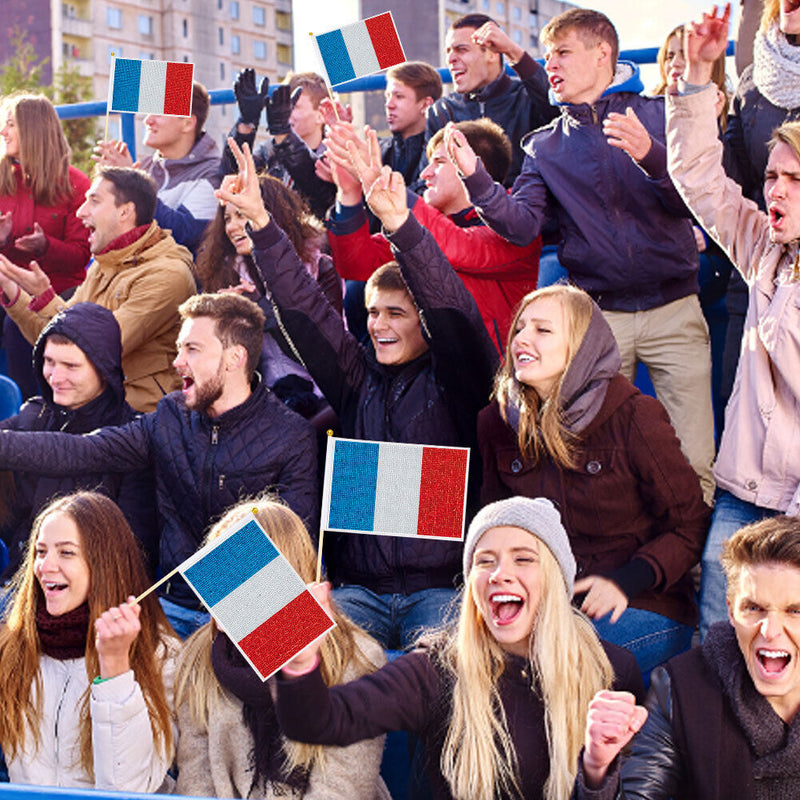 Mini Handheld Flags Diamond Painting Drilling Small National Flags with Pole