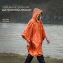 Waterproof Hooded Rain Poncho Raincoat Outdoor Hiking Bike Cycling Rainwear