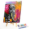 DIY Oil Drawing By Numbers Deer Frameless 40x50cm Animal on Canvas Decor