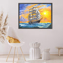 11CT Full Cross Stitch Smooth Sailing Stamped DIY Cotton Thread Print Needlework