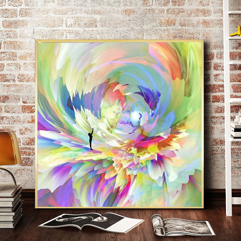 Abstract Flower Oil Paint By Numbers Kits DIY Art Home Decoration Gift Unfr