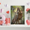 Frameless Girl and Wolf Oil Paint by Numbers Kit Handpainted Art Wall Handicr