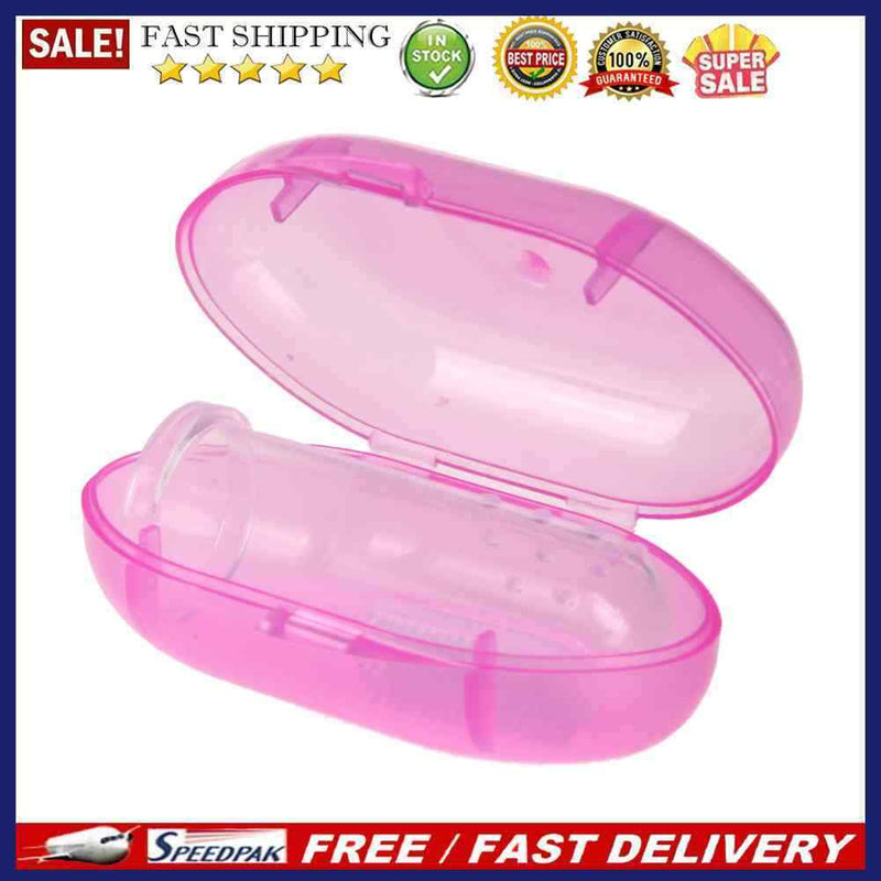 Pet Finger Toothbrush Silicone Dog Tooth Cleaner Cat Teeth Cleaning(Pink)
