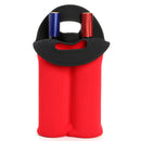 Neoprene Wine Bottle Cooler Double Bottle Protective Sleeve Holder (Red) Newly