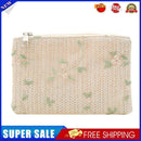 Fashion Women Woven Lace Flower Small Wallet Purse Casual Clutches (White)