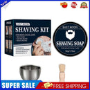 3pcs Shaving Soap Kit with Shaver Brush Bowl Facial Beard Cleaning for Men