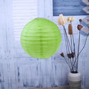 4 inch Round Chinese Paper Lantern DIY Paper Ball Lamp Party Decor (Green)