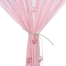 Decorative String Curtain Beads Wall Panel Fringe Room Door Window Pink Newly