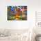DIY Small Town Scenery Oil Paint by Numbers Coded Hand Painted Acrylic Drawin