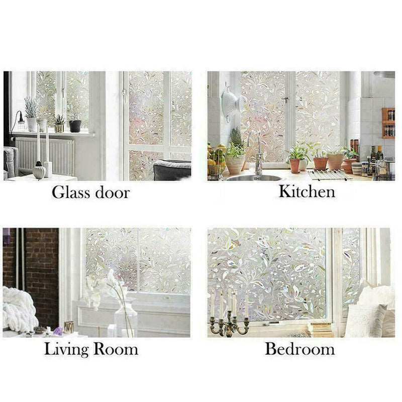 Frosted Window Film Privacy Glass Doors Curtains Decorative DIY M8Y2 J6N6