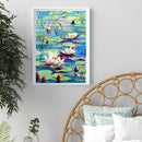Paint By Numbers Kit DIY Lotus in Pond Colouring Oil Art Picture Craft