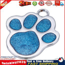Stainless Steel Glitter Custom Pet Dog Tag Engraved Feet Card(Blue) Newly