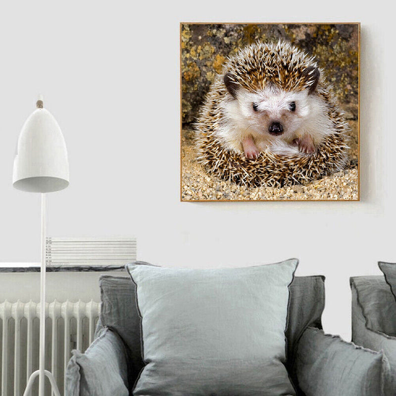 5D DIY Full Round Drill Diamond Painting Hedgehog Color Handmade Needlework Sets