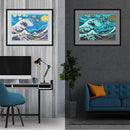 Full Round Luminous Diamond Painting Starry Night Rhinestone Wall Picture Gif