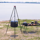 SUNDICK Outdoor Camp Picnic Cookware Tripod Aluminum Alloy Hanging Cooking Pot