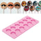 12 Round shape Baking Silicone Lollipop Mold Tray Candy Chocolate Sweet W3Y1