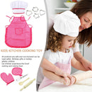 11pcs Kids Chef Set Cook Costume Apron Chef Hat Children Cooking Role Play Toys