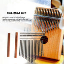 17-Key Kalimba Thumb Piano Steel Key+Wood Bridge+Screws Musical Instrument Part