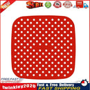 Air Fryer Liner Pad Silicone Baking Anti Slip Steamers Mats (Red 8.5in) Newly