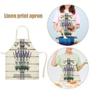 Kitchen Linen Apron Lavender Print Home Restaurant Cooking Baking Bib Dress
