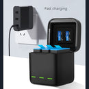 3 in 1 Charging Set Storage Battery Charger Charging Box for GoPro Hero 9 Action