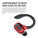 Waterproof Hanging Headphones Bluetooth-compatible Wireless Headset (Red) Newly