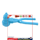 Snowball Maker Tool Snowman Shape DIY Snow Ball Tongs with Handle (Blue) Newly