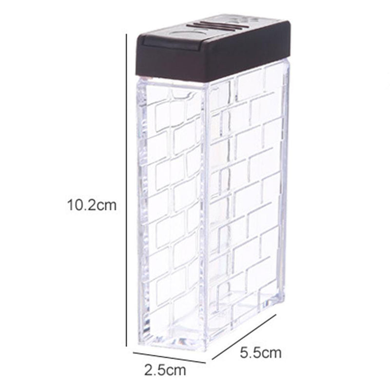 6pcs Transparent Seasoning Jar Spice Salt Pepper Powder Storage Box Kitchen T