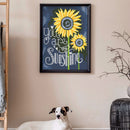 Full Round Luminous Diamond Painting Two Sunflowers Rhinestone Wall Picture Gift