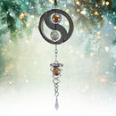 DIY Rotating Wind Chime Novelty Metal Hanging Sculpture Wind Chime Bell (A)