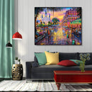 Painting By Numbers Kit DIY Street View Hand Painted Canvas Oil Art Picture