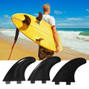 3pcs Surfboard Fin for FCS G5 Longboard Water Wave Fin Paddle Board (Black)