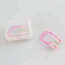 Soft Silicone Swimming Earplugs Nose Clip Diving Surfing Nose Clips (Pink) Newly