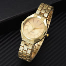 Casual Women Alloy Quartz Watch Fashion Personality Steel Strap Dress Wristwatch
