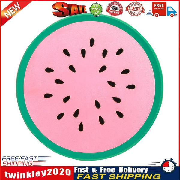 Silicone Non-Slip Fruit Pattern Placemat Round Insulation Table Cup Pad(2) Newly