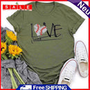Independence Day Print Love Letter T-shirt Tee (Army Green XL)