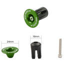 MEROCA 2pcs Bicycle Bar Grips End Cap Road Bike Handlebar End Plug (Green) Newly