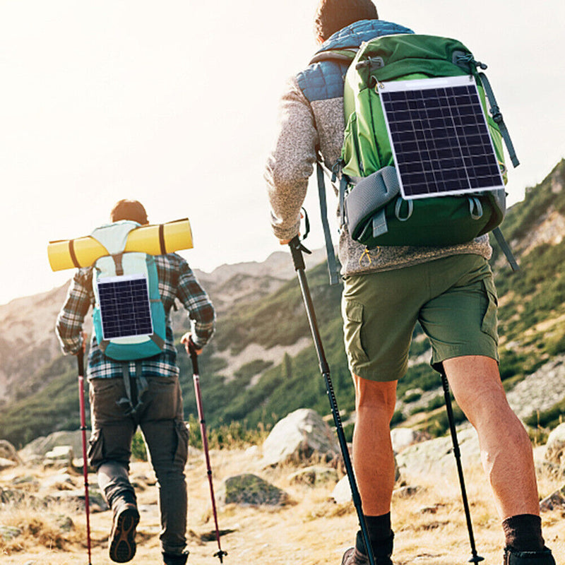 30W Outdoor Solar Panels Cell 5V USB Portable Solar Smartphone Battery Charger