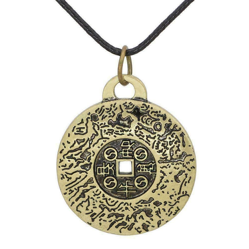 Retro Feng Shui Money Amulet Pendant Necklace Lucky Wealth Coming Men 50cm S8P2