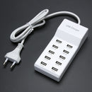 10 Port USB Home Travel Wall AC Charger Fast Charge Power Strip Adapter Newly