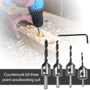4pcs Countersink Drill Woodworking HSS Drill Bit Kit for Drilling Holes