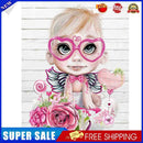 Handmade DIY Full Round Drill Diamond Painting 5D Pink Cupid Poster Kit