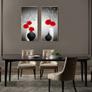 Special Shaped 2 Panel 5D DIY Diamond Painting Flower Vase Mosaic Cross Stitch