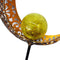 Solar LED Sun Moon Flame Light Retro Iron Landscape Lawn Lamps (B)(Yellow) Newly