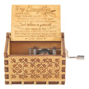 Retro Hand Cranked Wooden Music Box Xmas Gift Party Household Decor (A) Newly