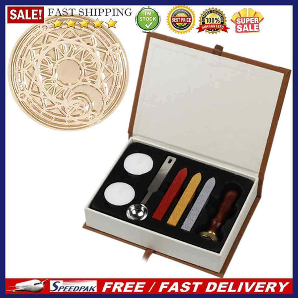 Retro Magic Array Pattern Wax Sealing Stamp Fire Painting Stamping Gifts Box